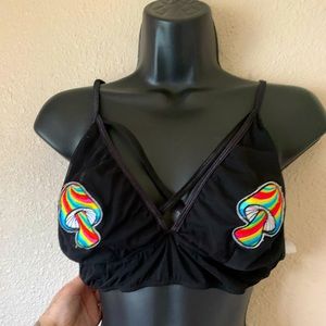 Spencer’s mushroom mesh halter top